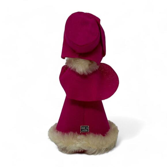Vintage Made in Japan Pink Pixie Caroler Christmas Tree Topper Figure Kitschy - Picture 10 of 14